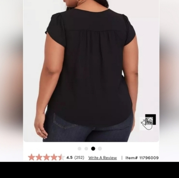 ⚘️Torrid 4x Georgette Tulip Sleeve Blouse - Picture 2 of 6